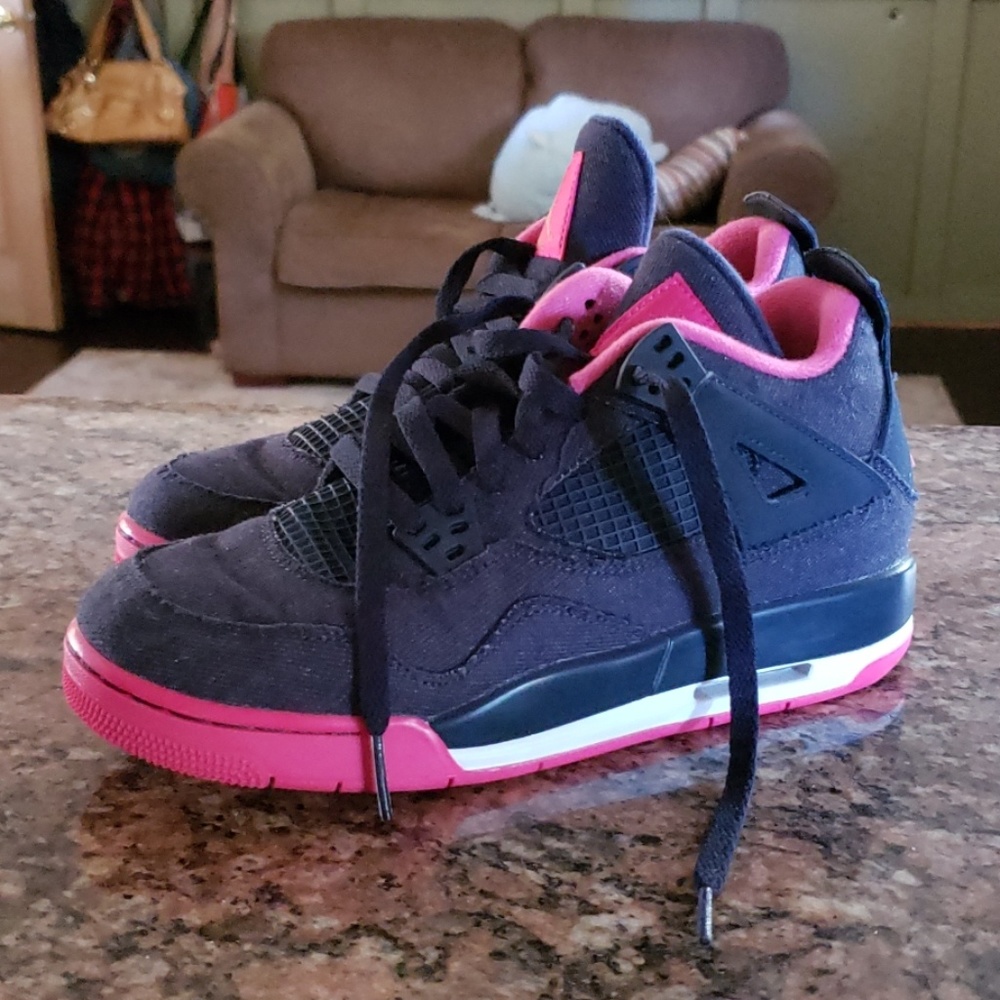 JORDAN 4 RETRO GG Denim Obsidian/Pink 6Y/38.5 EUR